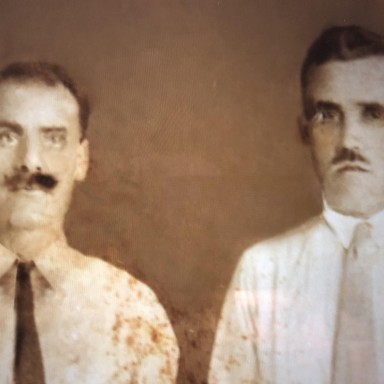 Domenico Antonacci & Unknown friend, circa 1917, Sangamon County, Illinois.